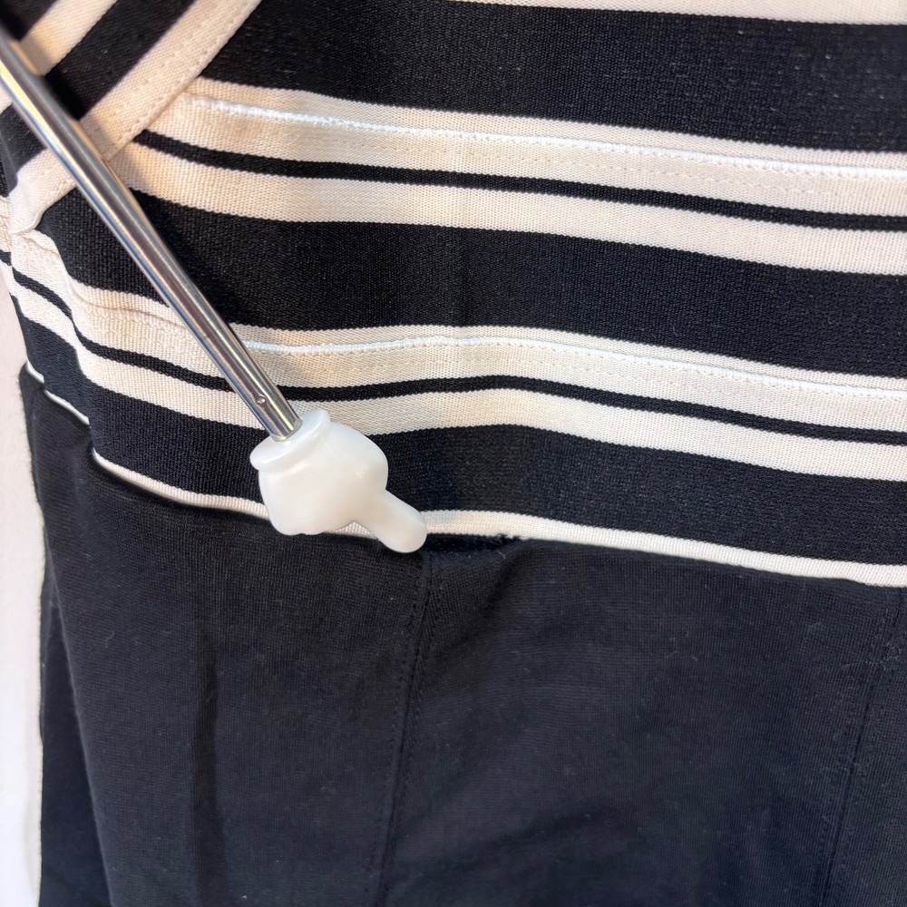 Maeve Striped Fit & Flare Dress Sleeveless Black White Stripped Casual Size 6 - Picture 4 of 9